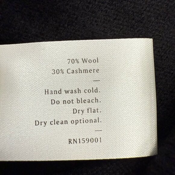 EVERYBODY & EVERYONE Cashmere/ Wool Blend V-Neck Sweater Size 10-12 Black - NWT - Picture 10 of 10